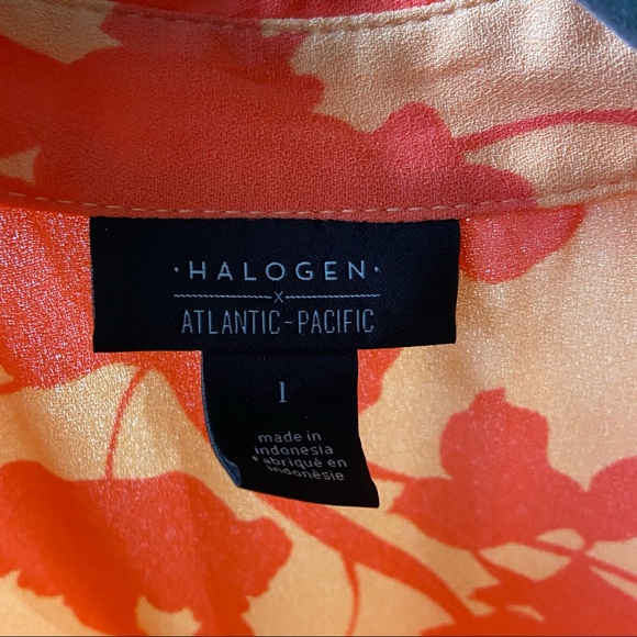 Halogen x Atlantic Pacific Orange Shirt Dress - Picture 8 of 11
